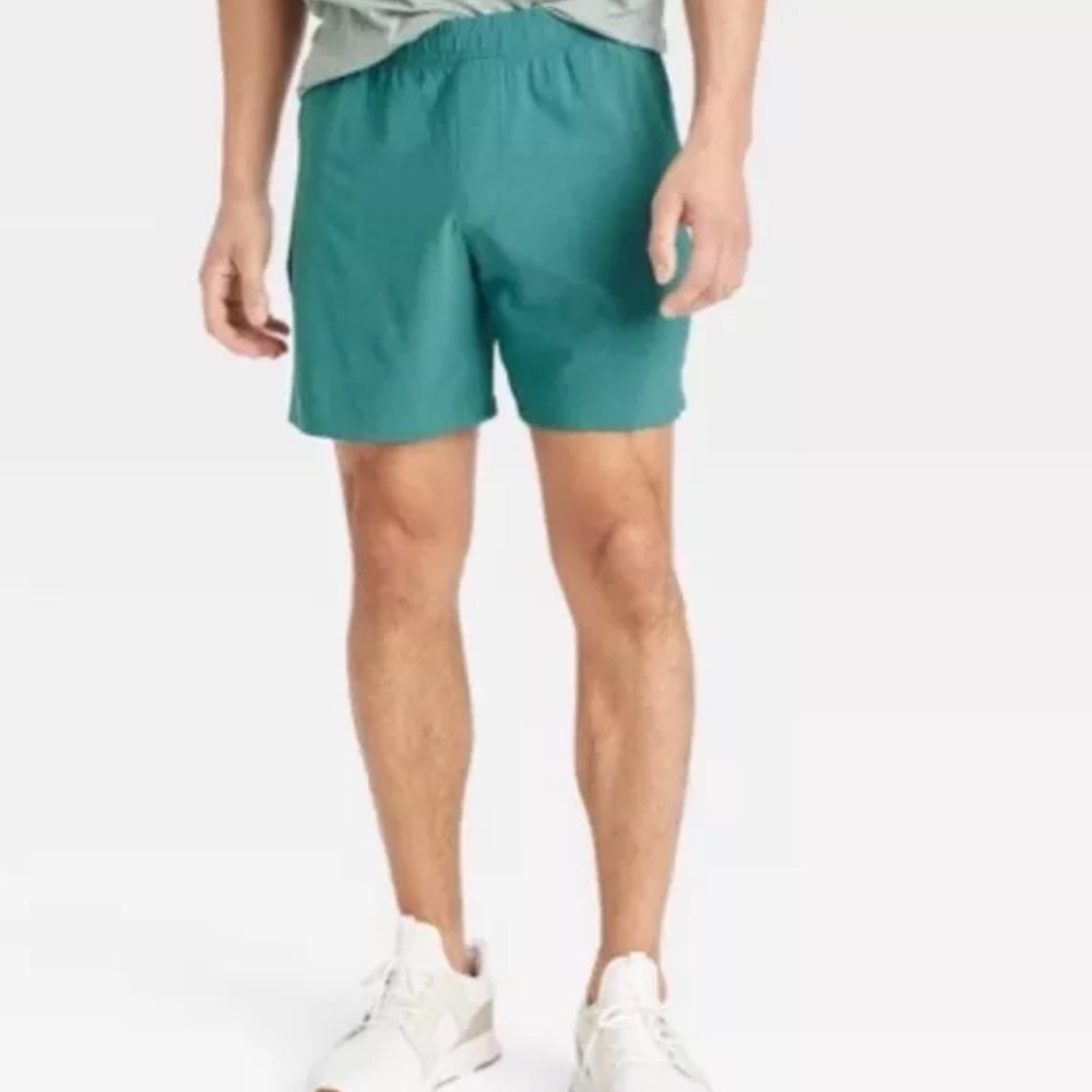 All in Motion Men's Stretch Woven Shorts 8" Teal Blue XXL